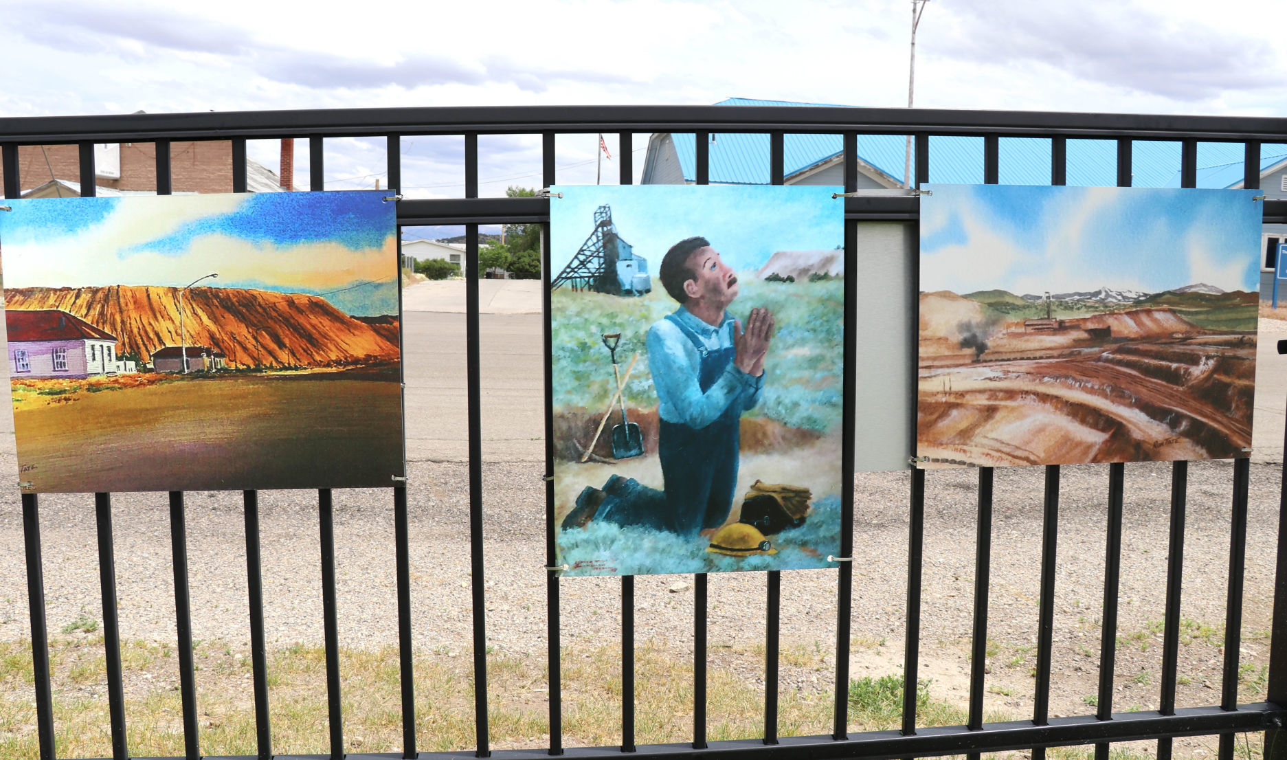 Fallen Miners Memorial - Three paintings